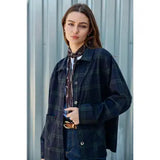 Navy Plaid Jacket