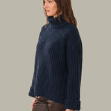 Vida Chunky Turtleneck Shaker Pullover