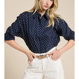 Jenny Polka Dot Button Down
