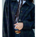 Navy Plaid Jacket