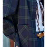 Navy Plaid Jacket