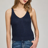 Lizzie Knit Tank - Navy