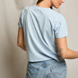Harley Cotton Boxy Crew Neck - Powder Blue