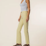 Kelsey High Rise Ankle Flare - Yellow