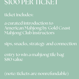 Mahjong 101: Intro class with Gold Coast Mahjong Club