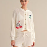 Tide Mesh Nautical Cardigan