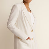 Evan Linen Blazer - Cloud