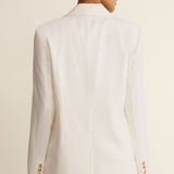Evan Linen Blazer - Cloud