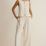 Overlook Linen Pant - Cloud
