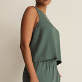 Sloane Linen Top - Everglade