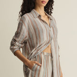 The Perfect Striped Button Up - Island Coconut