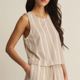 Sloane Knit Striped Top - Cloud