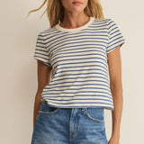 Junie Striped Tee - Navy