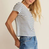 Junie Striped Tee - Navy
