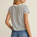 Junie Striped Tee - Navy