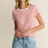 Junie Striped Tee - Lychee
