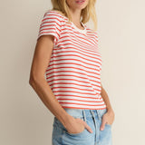 Junie Striped Tee - Lychee