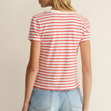 Junie Striped Tee - Lychee