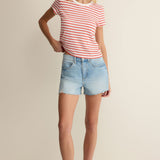 Junie Striped Tee - Lychee