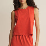 Sloane Jersey Muscle Tank - Lychee