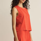 Sloane Jersey Muscle Tank - Lychee