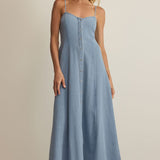 Angel Eyes Twill Midi Dress