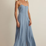 Angel Eyes Twill Midi Dress