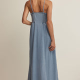 Angel Eyes Twill Midi Dress