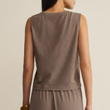 Sloane Jersey Muscle Tank - Taupe