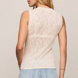 Tibi Mesh Tank - Cloud
