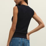 Tibi Mesh Tank - Black
