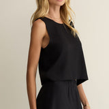 Sloane Linen Top - Black