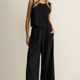 Sloane Linen Top - Black