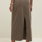 Gail Midi Skirt - Taupe