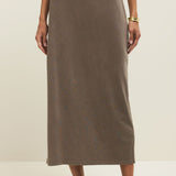 Gail Midi Skirt - Taupe