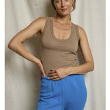 Khara U Neck Tank - Mocha