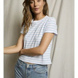 Everett Stripe Tee - Powder Blue