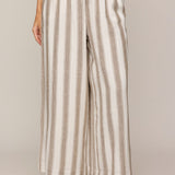 The Perfect Striped Pant - Light Toffee