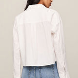 Favorite Button Up Top - White