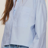 Favorite Button Up Top - Hamptons Blue