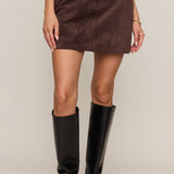 Perri Suede Mini Skirt