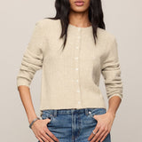 Medina Pointelle Cardigan - Cloud