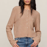Medina Pointelle Cardigan - Macaroon