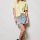 Taylor Short Sleeve Cardigan - Butter