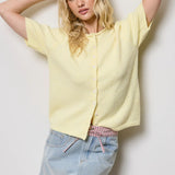 Taylor Short Sleeve Cardigan - Butter