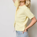 Taylor Short Sleeve Cardigan - Butter