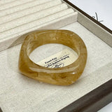 Acetate Wide Cuff Bracelet - Amber