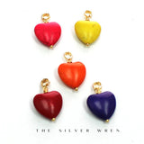 Colorful Heart Clip On Charm - Blue