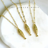 18" Gold Fish Pendant Necklace