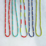 Lettie Seed Bead Necklace - 16" Red